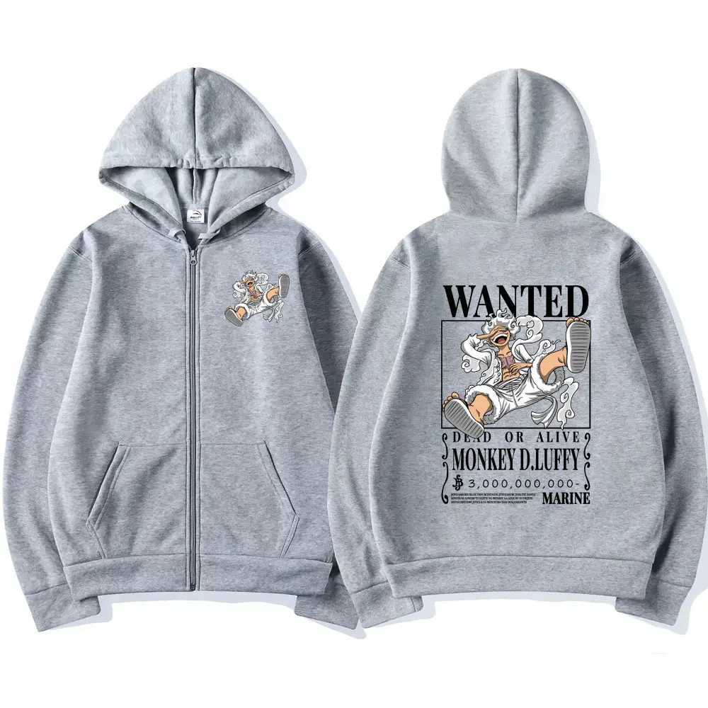 Women's Hoodies Sweatshirts Anime Gear 5 Luffy Graphic Print Zipper Hoodies Men's Harajuku Clothing Zip Up Hoodie Men Women Plus Size Sweats