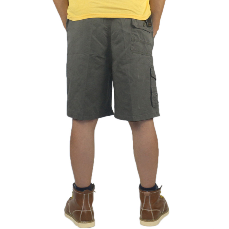 Men's Shorts Summer 100% Cotton Men's Short Pants Casual Cargo Shorts Men Camouflage Baggy Elastic Waist Plaid Plus Size Male Short Big Size