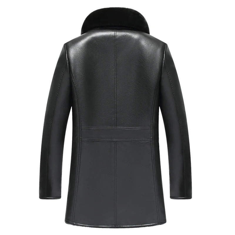 Men's Leather Faux Promotion low price Winter long detachable large Fur collar Jacket Mens Jackets Thick very Warm coat 231124