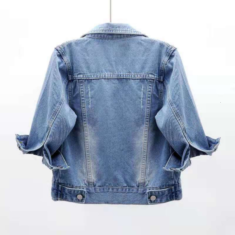 Women's Jackets Women Denim Jacket Spring Autumn Short Coat Pink Jean Jackets Casual Tops Purple Yellow White Loose Tops Lady Outerwear Howdfeo 2