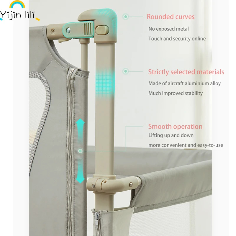 Bed Rails Baby Crib Rai for In Kid Sleeping Protector Guardrail Anti Fall Security Rail Side Protective Fence Babies 231124