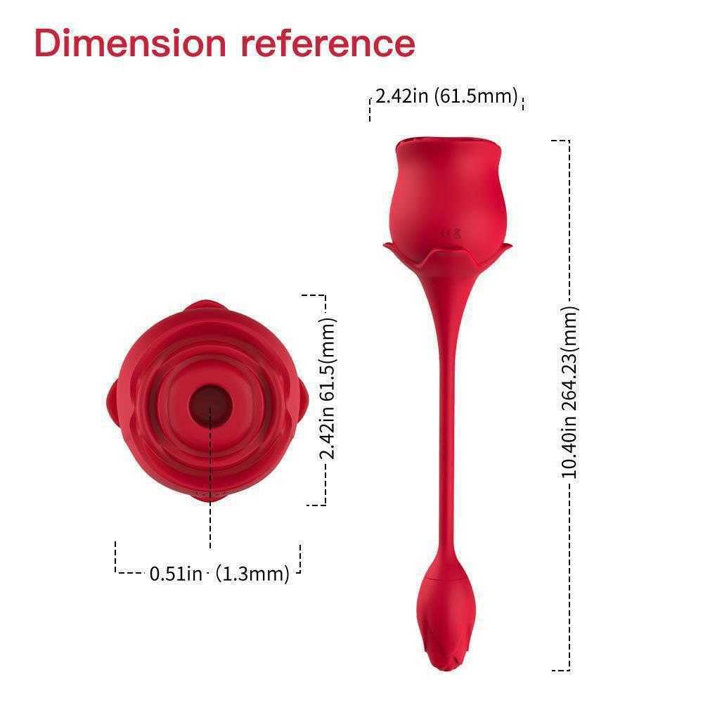 Usk E07 Women's Double Head Jump Single Suction Rose Can Enter the Body 10 Frequency Strong Shock Height