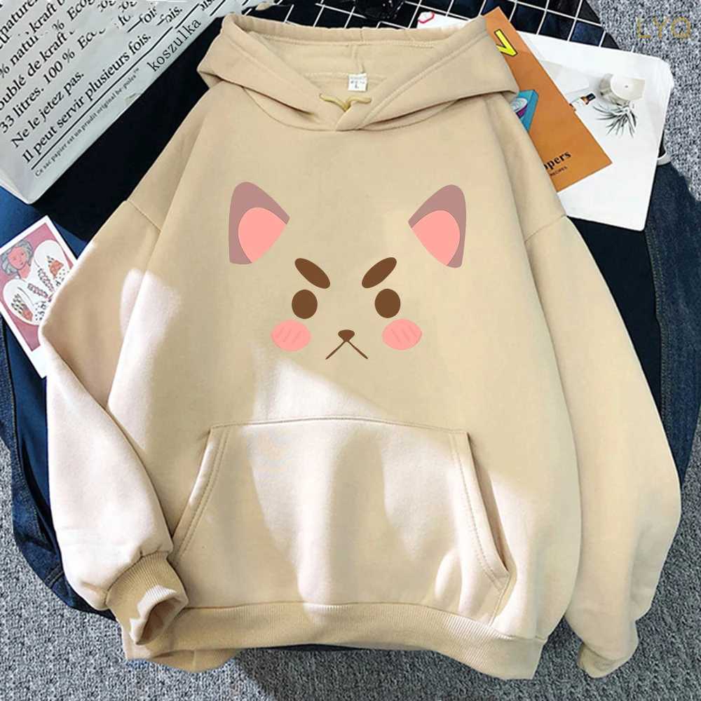 Women's Hoodies Sweatshirts Kawaii Bee and Puppycat Hoodie Women Anime Cartoon Funny Print Sweatshirts Unisex Harajuku Pullovers Korean Plus Size