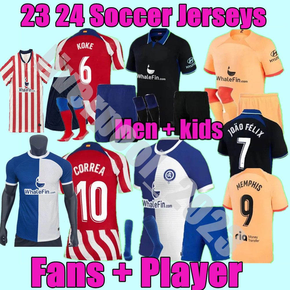 23 24 GRIEZMANN 120TH Soccer Jerseys JOAO FELIX 2023 2024 M.Llorente CORREA KOKE Camisetas de futbol CARRASCO men kids kit Football Shirt AtLEtiCO MADriDs uniform, 34
23 24 GRIEZMANN 120TH Soccer Jerseys JOAO FELIX 2023 2024 M.Llorente CORREA KOKE Camisetas de futbol CARRASCO men kids kit Football Shirt AtLEtiCO MADriDs uniform, 34