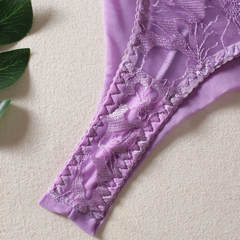 Bras Sets Yimunancy 2-Piece Floral Embrodiery Transparent Lingerie Set Women 2 Colors Camisole Brief Erotic Set Sexy Underwear Set 230426