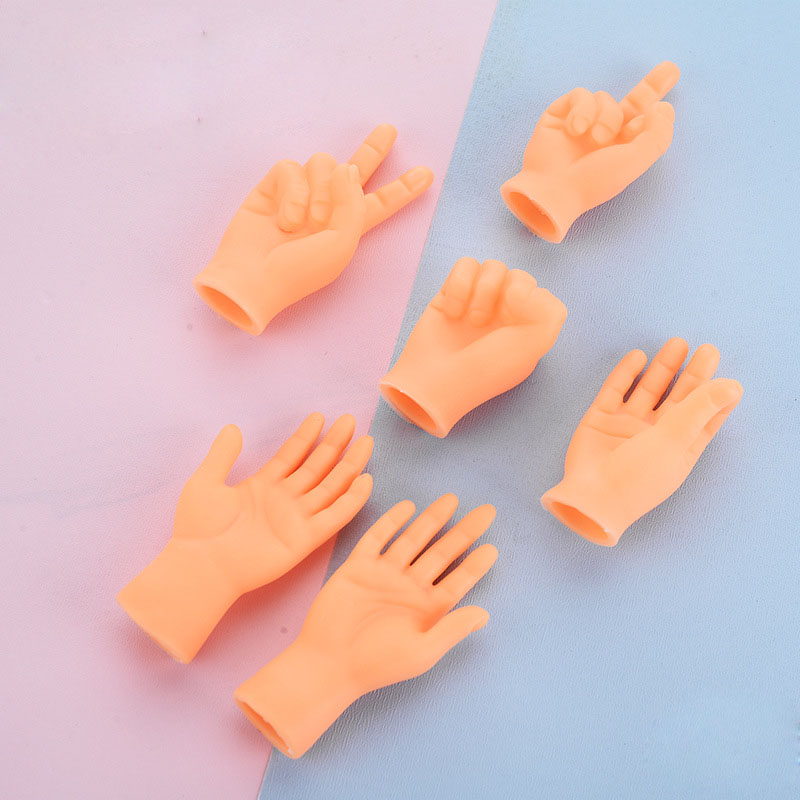 Cat Toys Tiny Hands for Cats Props Silicone Funny Mini Creative Finger Fidget Small Hand Tease Pets Game Toy