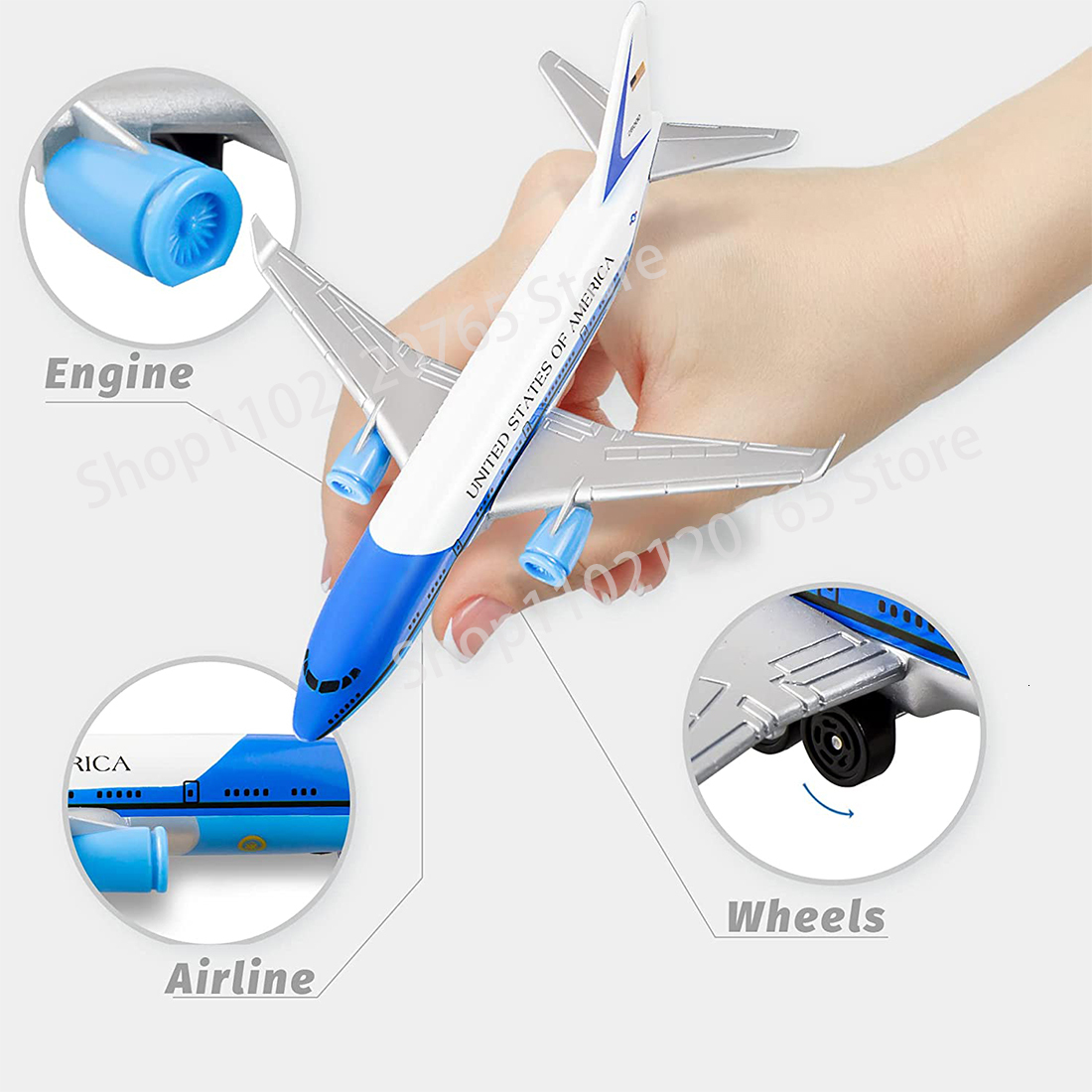 Aircraft Modle Airplane Toys Boys Girls Die Cast Aircraft Plane Jet Models 1 400 Kids'Play Aeroplanes for Kids Birthday Office Desktop Decorati 2