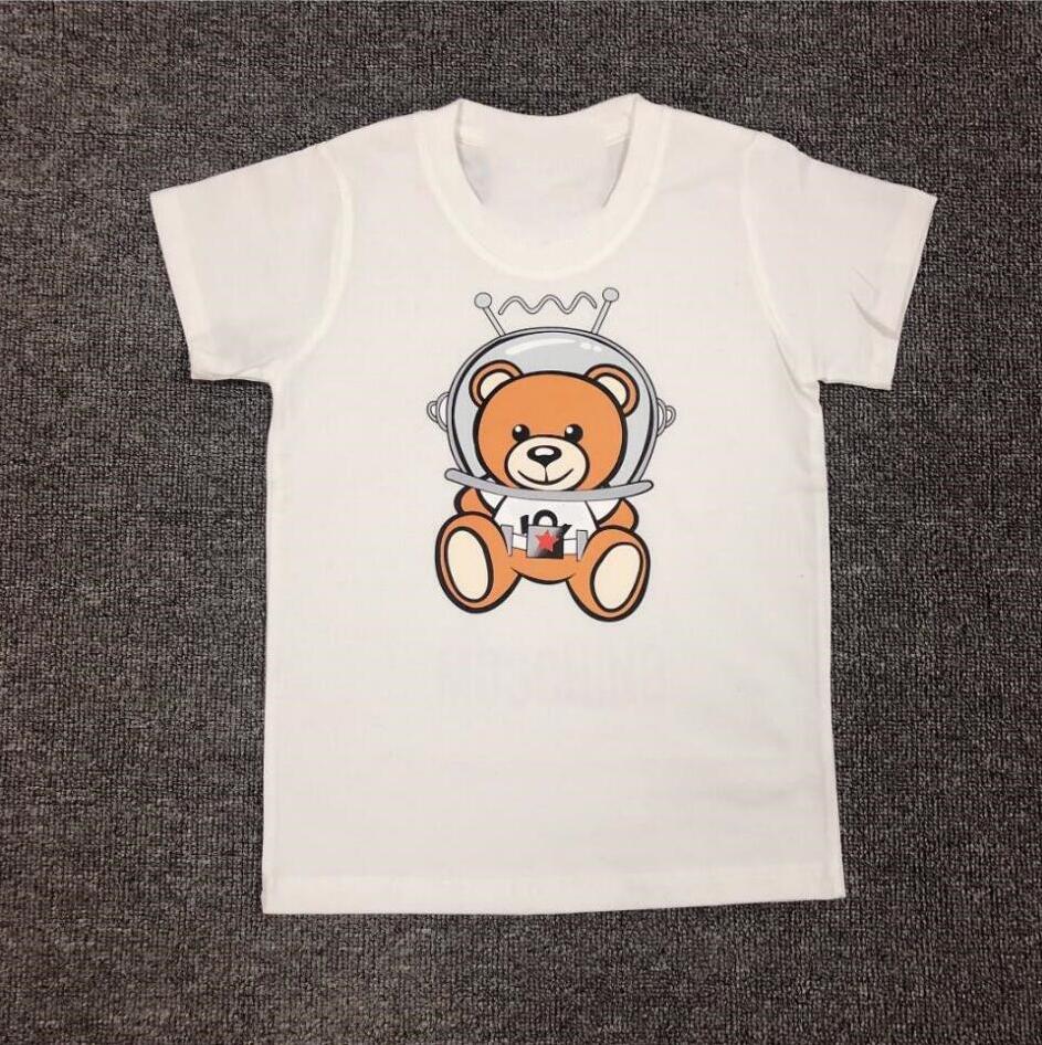 T-shirts Cute Summer Boys Girls Brand T-shirts Cartoon Bear Kids Short Sleeve T-shirt Cotton Children Letters Printed Shirts Child ShirtY250119B0SM