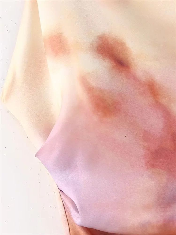 Camisoles Tanks TRAF Print Crop Top Women Asymmetric Satin Cami Top Female Backless Sexy Tops Woman Camisole Sleeveless Summer Tank Tops 230426