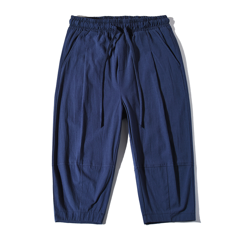 Men's Shorts casual shorts man cotton solid harem men's summer shorts knee-length short pants for men 230426