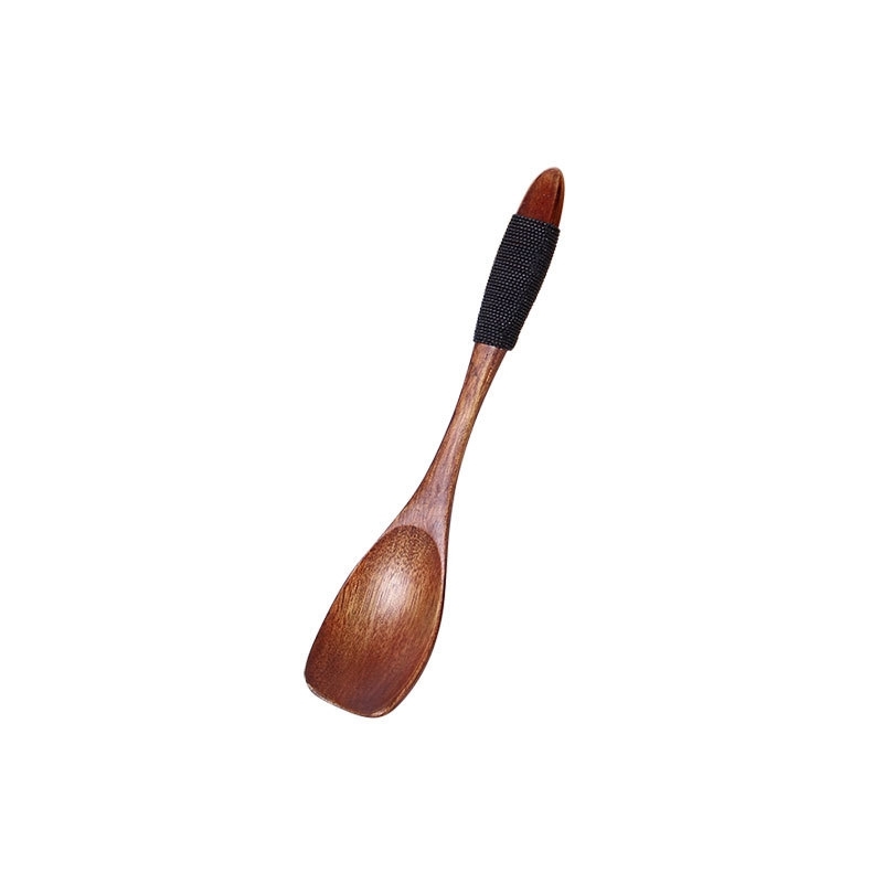 Wholesale Japanese wooden spoon Wooden soup spoon Creative Dessert Coffee Spoon Tied Honey Spoons