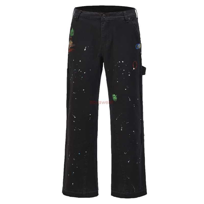 Designer Clothing Denim Pants High Street Galleryes Depts the Same Splash Graffiti Micro Flared Pants Men's Trend brand Contrast Color Stitching Mopping Jeans, Khaki
Designer Clothing Denim Pants High Street Galleryes Depts the Same Splash Graffiti Micro Flared Pants Men's Trend brand Contrast Color Stitching Mopping Jeans, Khaki