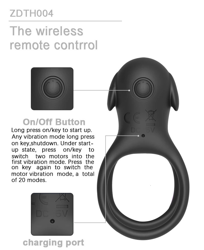 Cockrings Penis Sleeve Vibrator Cock Ring Wireless Remote Cockring Glans Massager Delay Ejaculation Sex Toys For Men Couple 231124