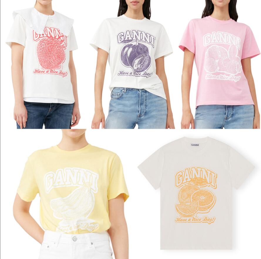 Ganni Women' t shirt Designer Shirts Women' Casual Clothing Top Beach Versatile Fruit Print Loose Fashion Women' Short Sleeve t shirt tees tops for women
Ganni Women' t shirt Designer Shirts Women' Casual Clothing Top Beach Versatile Fruit Print Loose Fashion Women' Short Sleeve t shirt tees tops for women