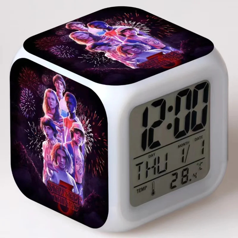 Desk Table Clocks Halloween Gift Stranger Things LED Digital Alarm Clock Multifunction Glowing Christmas Gifts Desktop Decoration 231124