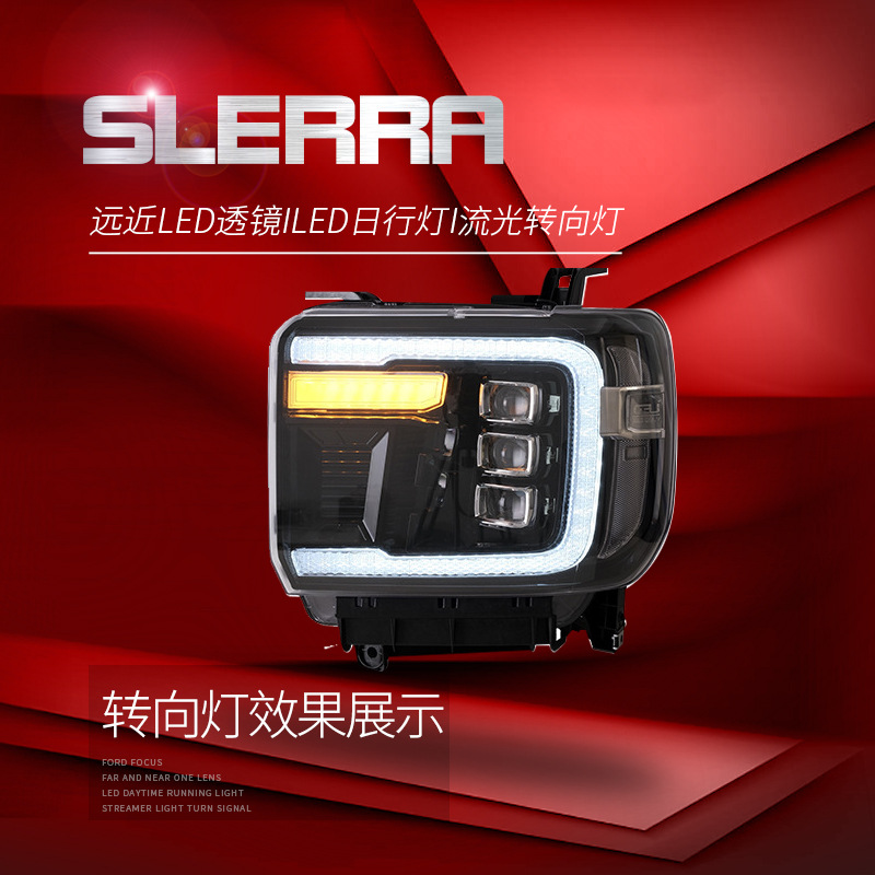 Car Headlights for GMC Sierra1500 20 14-20 18/Sierra 2500HD 3500HD 20 15-20 19 All LED Headlight DRL Signal Headlamp