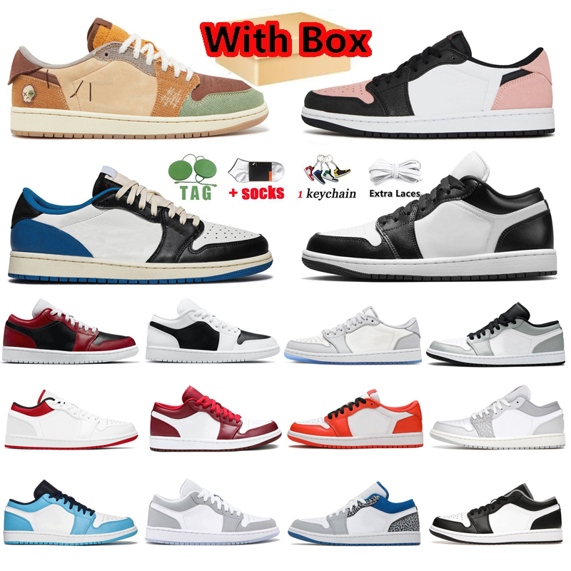 1s Low Basketball Shoes Wolf Grey Black Phantom Bleached Coral Black Toe Fragment Reverse Mocha UNC Grey Camo Mens Trainers Women Sneakers With Box
1s Low Basketball Shoes Wolf Grey Black Phantom Bleached Coral Black Toe Fragment Reverse Mocha UNC Grey Camo Mens Trainers Women Sneakers With Box