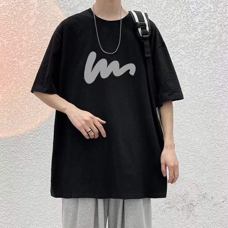 Men's T-Shirts Solid Color T-shirt Men's Loose Short Ins Style Half Sleeve Harajuku Fashion Comfortable Cool in Summer 230426