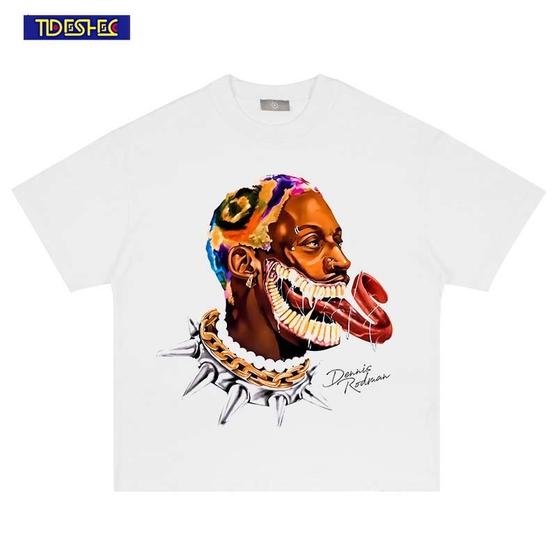 Men's T-Shirts TIDESHEC Hip-Hop Streetwear Retro Portrait Tshirt Men Oversize Dennis Rodman T Shirt Cotton Mens Short Sleeve Vintage Tshirt 230426, Black
Men's T-Shirts TIDESHEC Hip-Hop Streetwear Retro Portrait Tshirt Men Oversize Dennis Rodman T Shirt Cotton Mens Short Sleeve Vintage Tshirt 230426, Black