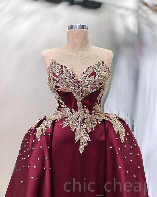 April Aso Ebi Bury A Line Prom Lace Crystals Beaded Evening Formal Party Second Reception Birthday Engagement Gowns Dress Robe De Soiree ZJ