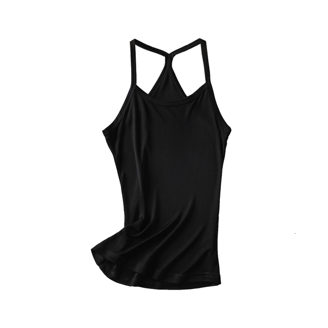 Camisoles Tanks SuyaDream Women Silk Camisoles Natural Silk Sleeveless Solid Black White Chic Camis Summer Elegent Vests 230426