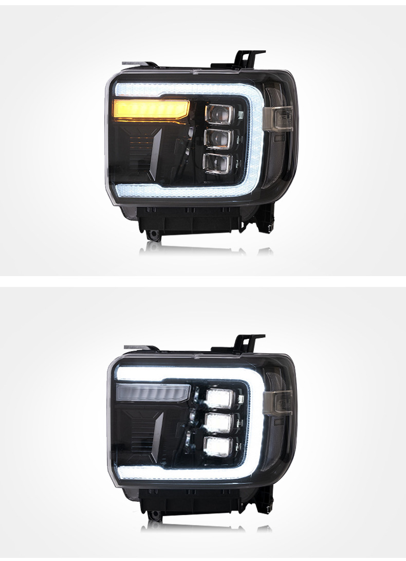 Car Headlights for GMC Sierra1500 20 14-20 18/Sierra 2500HD 3500HD 20 15-20 19 All LED Headlight DRL Signal Headlamp