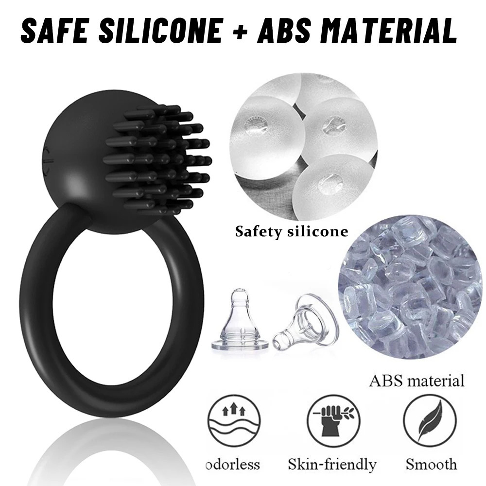 Cockrings 10 Modes USB Rechargeable Silicone Penis Cock Ring Vibrator Erection Strong Stimulating Clitoris for Couples Delay Ejaculation 231124