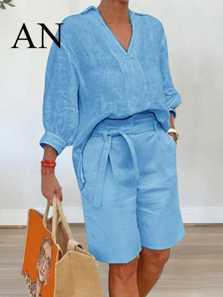 Women's Tracksuits Summer 2023 Cotton and Linen Fashion Casual Suit Loose Twopiece Set Women 2 Piece Pant s 230425