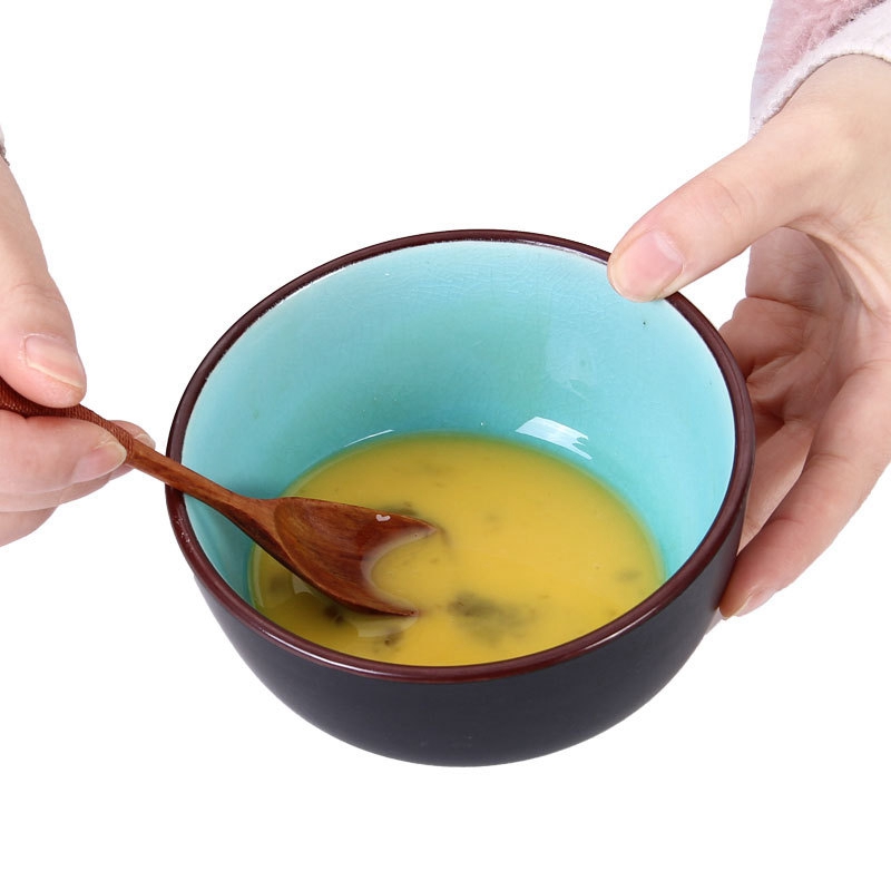 Wholesale Japanese wooden spoon Wooden soup spoon Creative Dessert Coffee Spoon Tied Honey Spoons