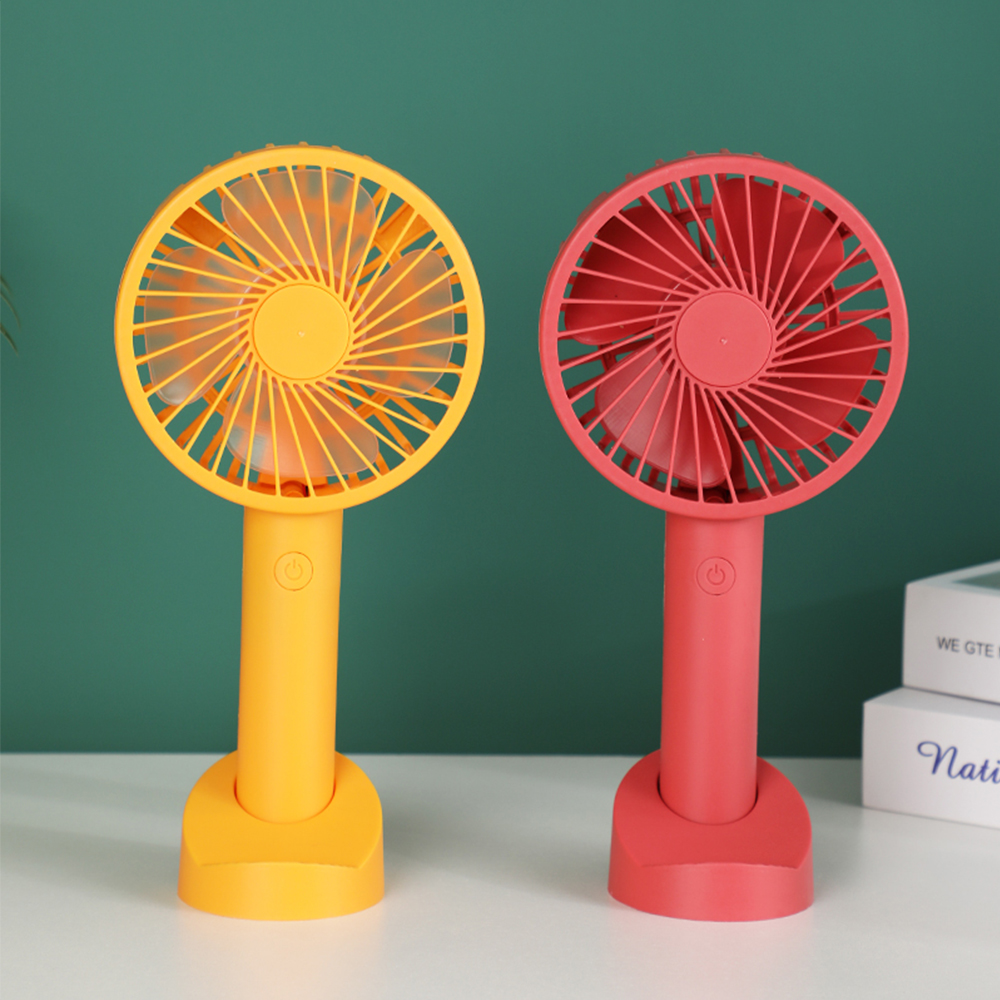 Mini Fan Portable for Fan Handheld USB Rechargeable Fan Appliances Desktop Air Cooler Outdoor Travel Hand Fan Solid Color Fan