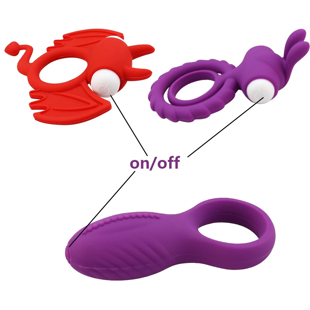 Cockrings Unisex Double Vib Powerful Soft Silicone Dual Vibrating Cock Ring Penis Rings for Couples Enhancing Harder Erection 231124