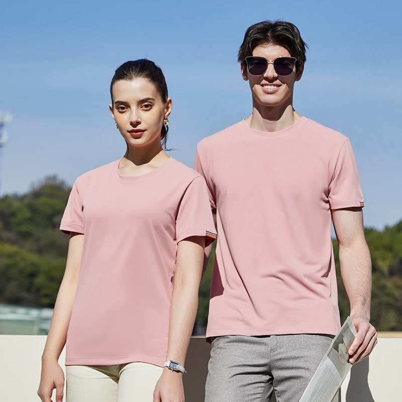 Men's T-Shirts Summer T Shirt For Men Business Casual Short Sleeve T-shirt O-neck Women Clothing Top Unisex Tee Shirt 230426