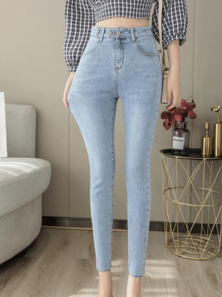 Jeans Highwaisted stretch women's jeans 2022 spring hot sale casual pants Korean style ninepoint pencil pants Woman clothes size, Blue
Jeans Highwaisted stretch women's jeans 2022 spring hot sale casual pants Korean style ninepoint pencil pants Woman clothes size, Blue