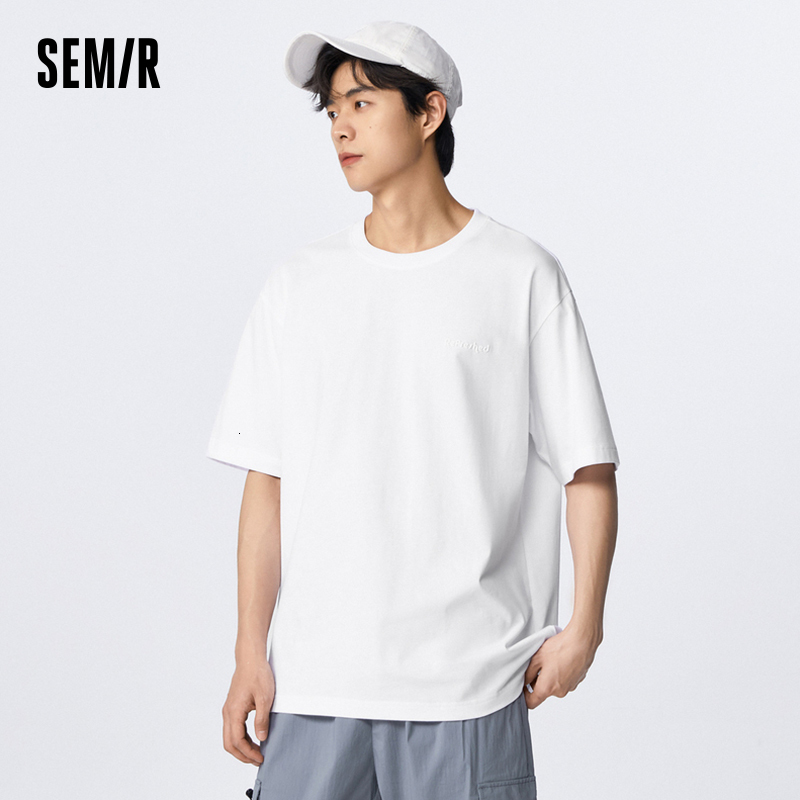 Men's T-Shirts Semir Short Sleeve T Shirt For Men Summer Couple Letter Printing Daily Casual Comfortable Cotton Top 230426