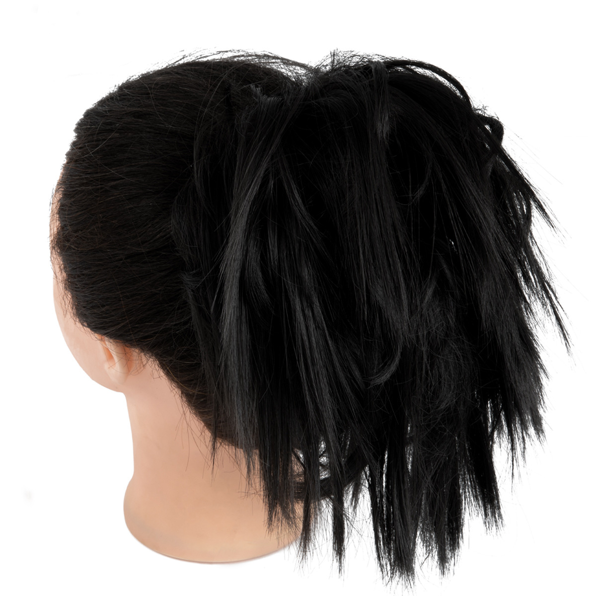 Tousled Updo Ponytails Hair Extensions Messy Wavy Ponytail Bun Scrunchies Extension Natural Premium Synthetic Hairpiece for Women Girls