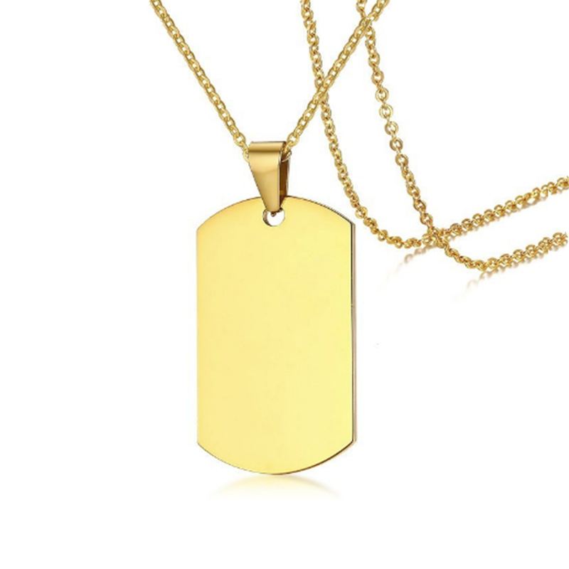 Awesome Jewelry High Polished Stainless Steel Plain Dog Tag Pendant Fashion Necklace with ball chain 24''