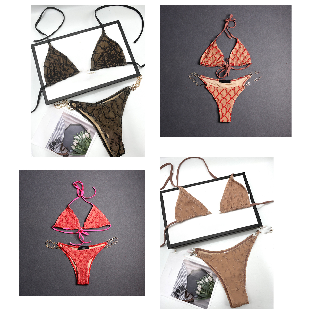 Women's Bikinis Fashion Swimwear Women's Swimsuit High Element Bikini Female Two Piece Set stylish bra panty sets 5Color Size:S-XL di_girl
Women's Bikinis Fashion Swimwear Women's Swimsuit High Element Bikini Female Two Piece Set stylish bra panty sets 5Color Size:S-XL di_girl