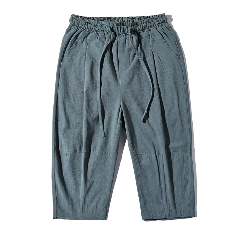 Men's Shorts casual shorts man cotton solid harem men's summer shorts knee-length short pants for men 230426