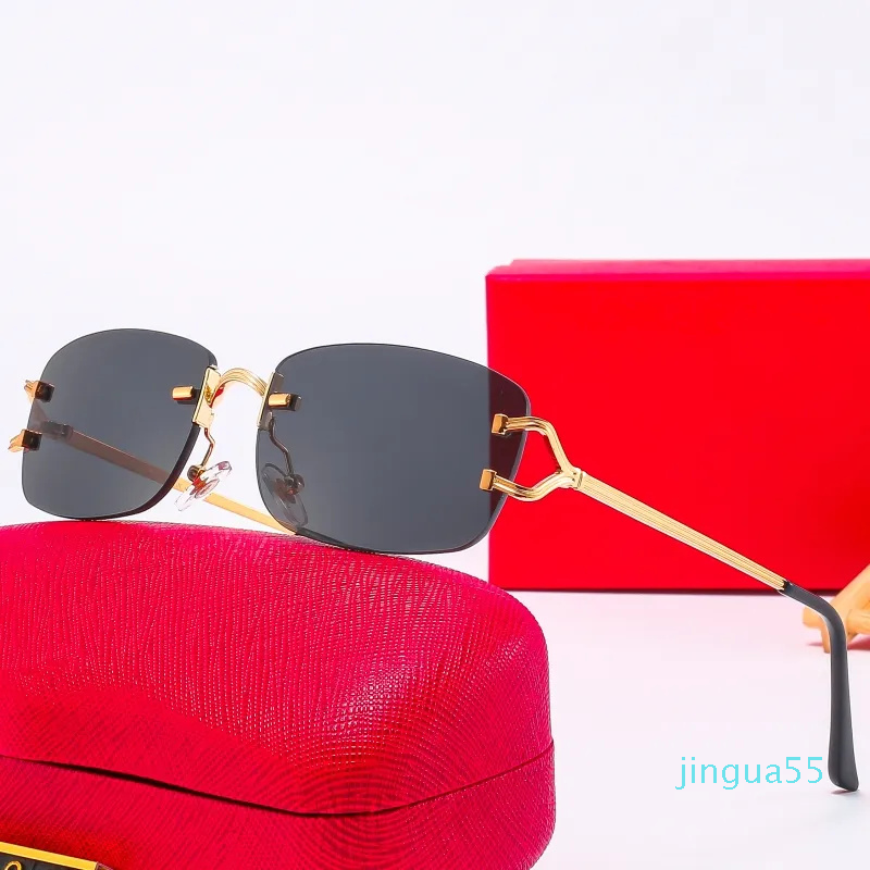 Wholesale-Red Sunglasses For Women Man Sun glasses Fashion Classic Rimless Gold Metal Frame Cart Eyeglasses Goggle Outdoor Beach Multiple Styles
Wholesale-Red Sunglasses For Women Man Sun glasses Fashion Classic Rimless Gold Metal Frame Cart Eyeglasses Goggle Outdoor Beach Multiple Styles