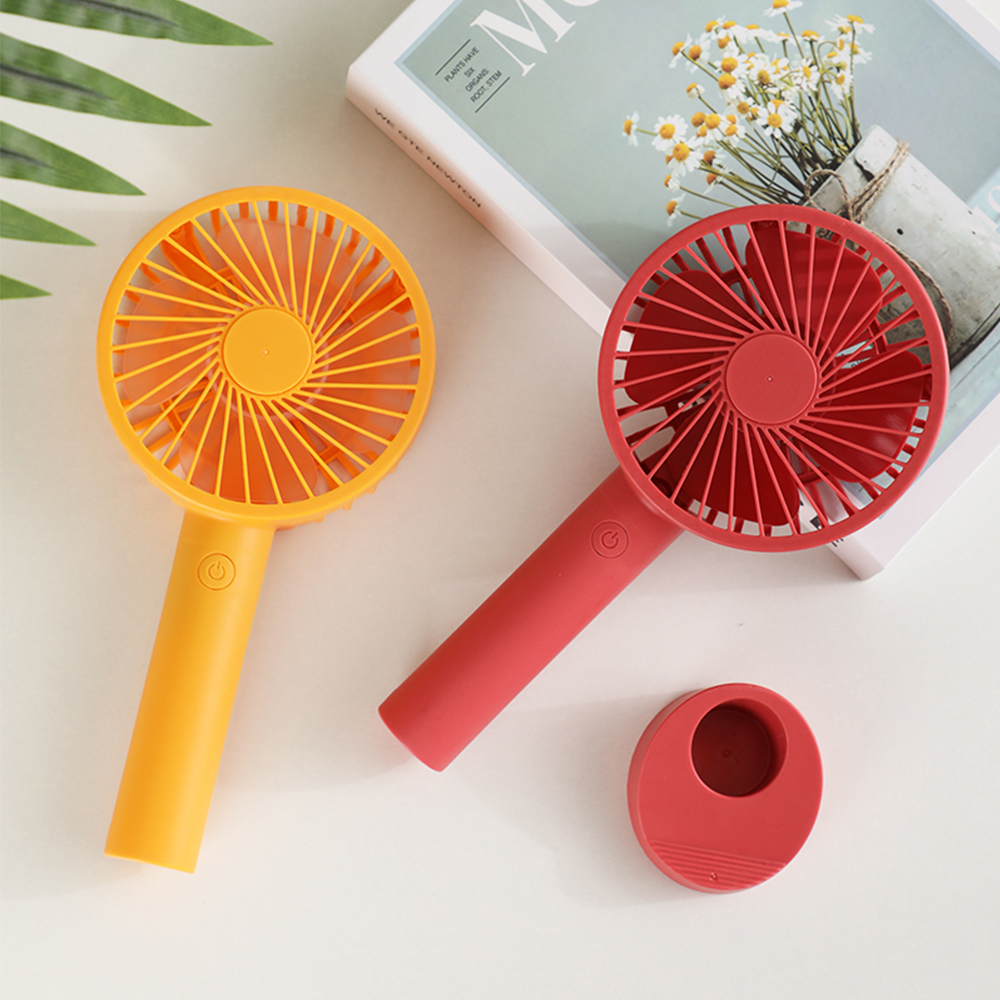Mini Fan Portable for Fan Handheld USB Rechargeable Fan Appliances Desktop Air Cooler Outdoor Travel Hand Fan Solid Color Fan