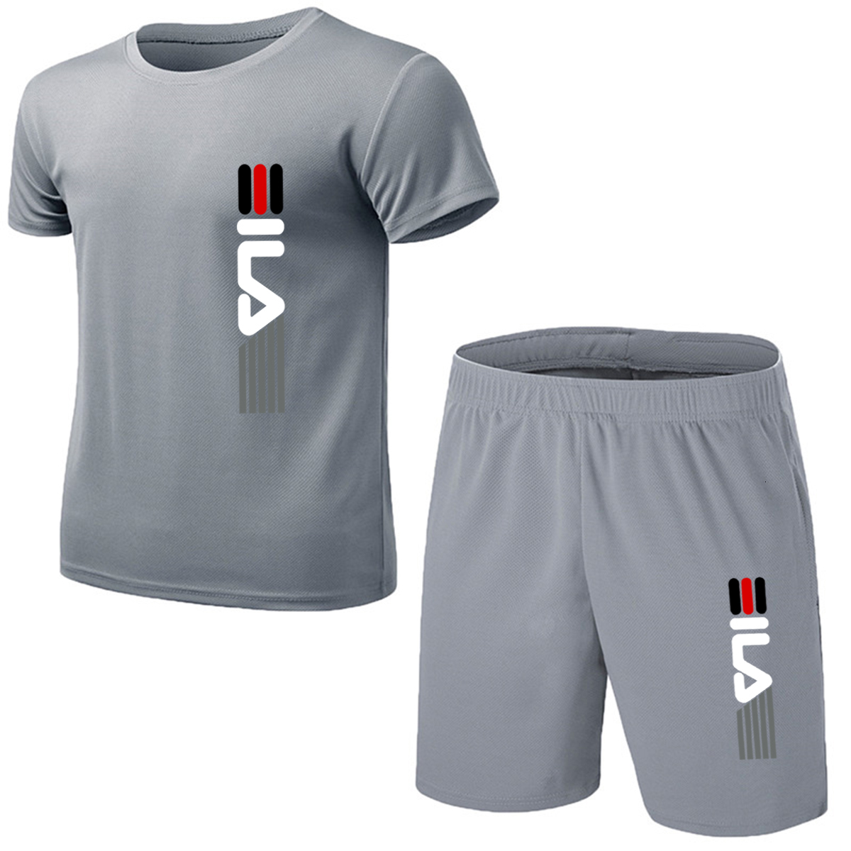 Men's Tracksuits Summer Men's Fitness Fashion Men's Casual Sportswear Suit Oversized Sports Suit Short Sleeve T-Shirt Shorts 2 Piece Se