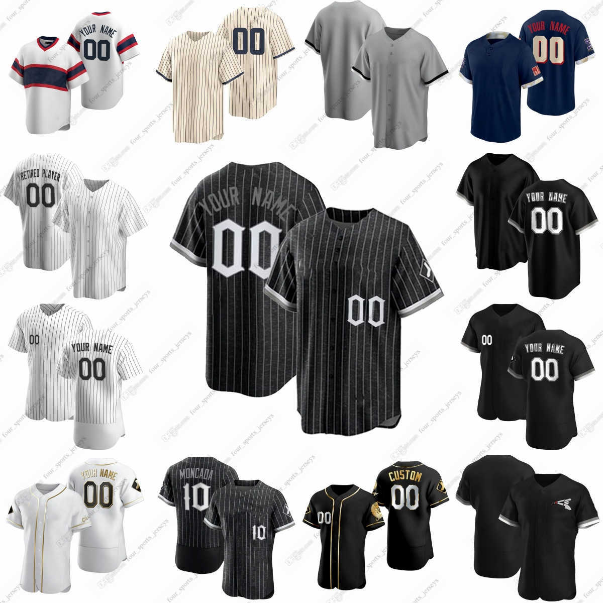 2023 Custom White Sox Baseball Jerseys Anderson Robert JR. Thomas Moncada Jimenez Jackson Giolito Banks Bummer Cease Clevinger Diekman Graveman Hendriks Kelly