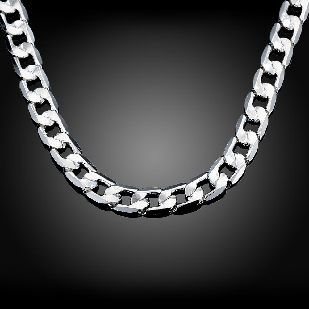 Pendant Necklaces Sterling Sier Men's Necklace Classic 12MM Cuban Chain 1830 Inch Charm High Quality Fashion Jewelry Wedding 230425