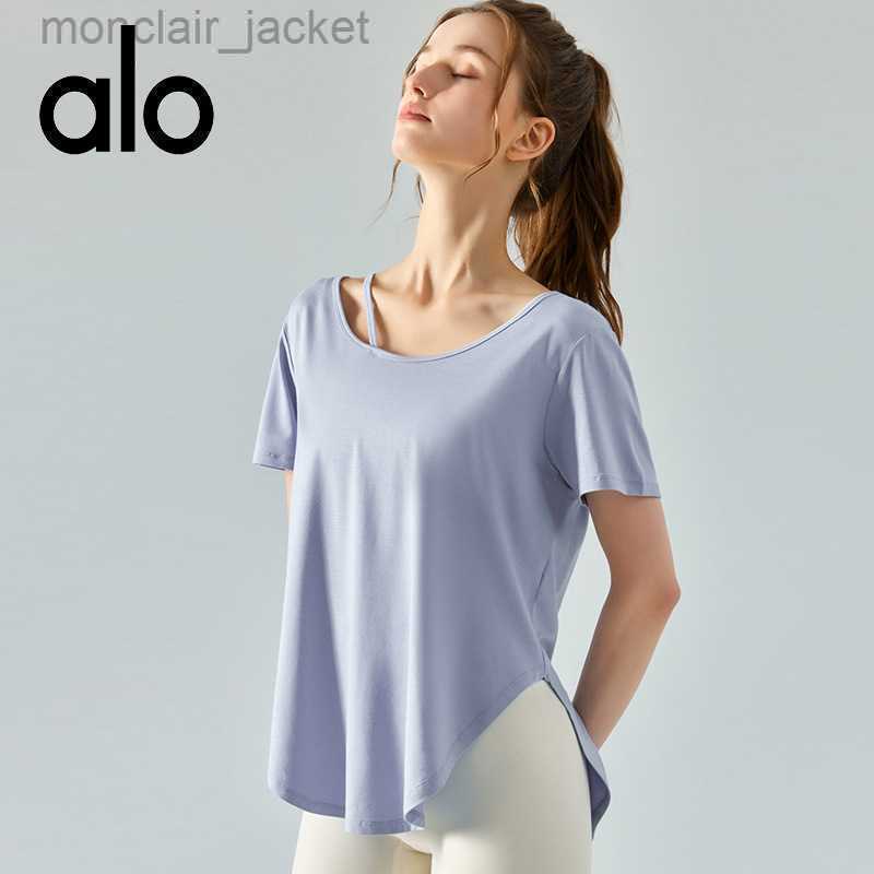 Desginer Alos Yoga T Shirt Women's Short Sleeve Skincare Quick Drying Sports Top Loose Slim Breathable Fitness Suit Long Cover, Icelandic blue
Desginer Alos Yoga T Shirt Women's Short Sleeve Skincare Quick Drying Sports Top Loose Slim Breathable Fitness Suit Long Cover, Icelandic blue