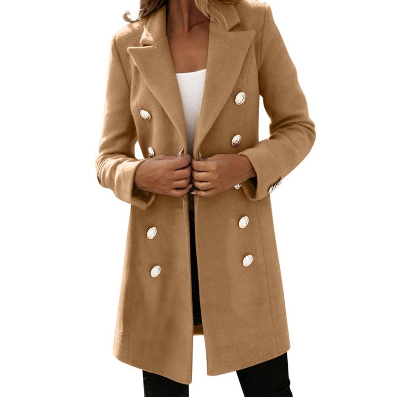 Two Piece Dress Winter Coats For Tween Girls Woman Artificial Wool Elegant Blend Coat Slim Female Long Outerwear JacketTwo