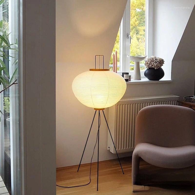 Lamps Floor Japanese-Style Simple Xuan Paper Tome Lamp Living Room Bedroom Retro Artistic Design