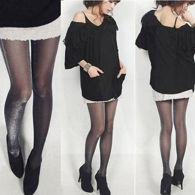 Sexy Socks 10pcs Women Shiny Pantyhose Glitter Stockings Glossy Tights Step Foot Seamless Fishnet Mesh Skinny Elastic Silk 230427