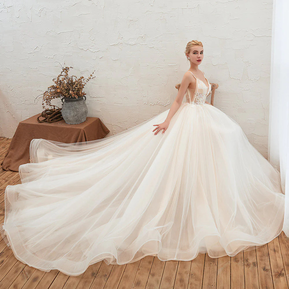 Vintage V Neck Lace Modest Wedding Dress With Sleeves Illusion Boho Floral Bridal Gowns Bohemian Vestido De Novia
