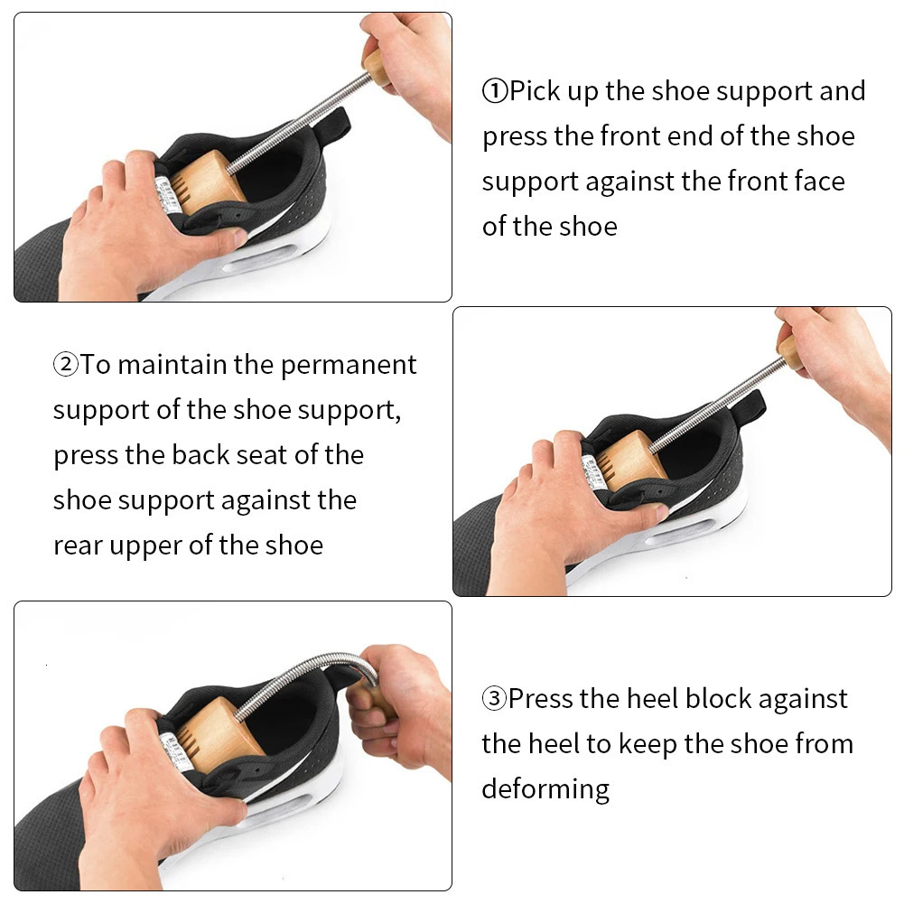 Shoe Parts Accessories 1Pair Wooden Horn Man Women Trees Home Extender Portable Boots Natural Wood Professional 231127