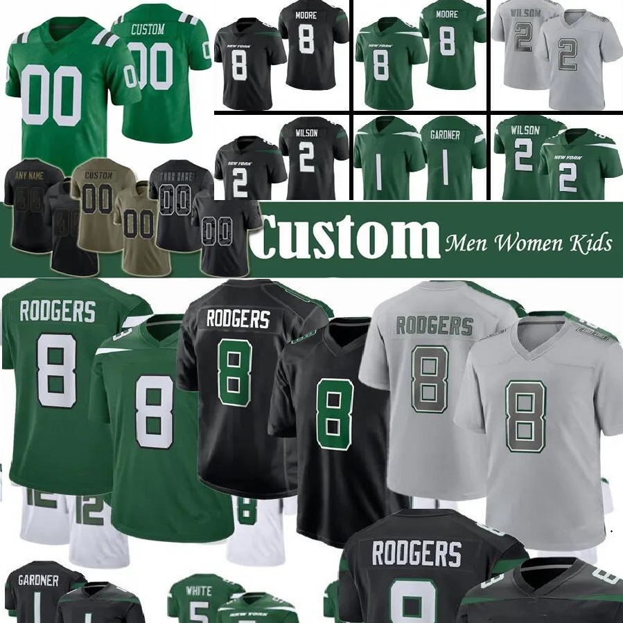 8 Aaron Rodgers Ahmad Sauce Gardner Custom Football Jersey Breece Hall Garrett Wilson Quinnen Williams New Yorks Corey Davis Jetes Allen Lazard Darrelle Revis Zach, As photo
8 Aaron Rodgers Ahmad Sauce Gardner Custom Football Jersey Breece Hall Garrett Wilson Quinnen Williams New Yorks Corey Davis Jetes Allen Lazard Darrelle Revis Zach, As photo